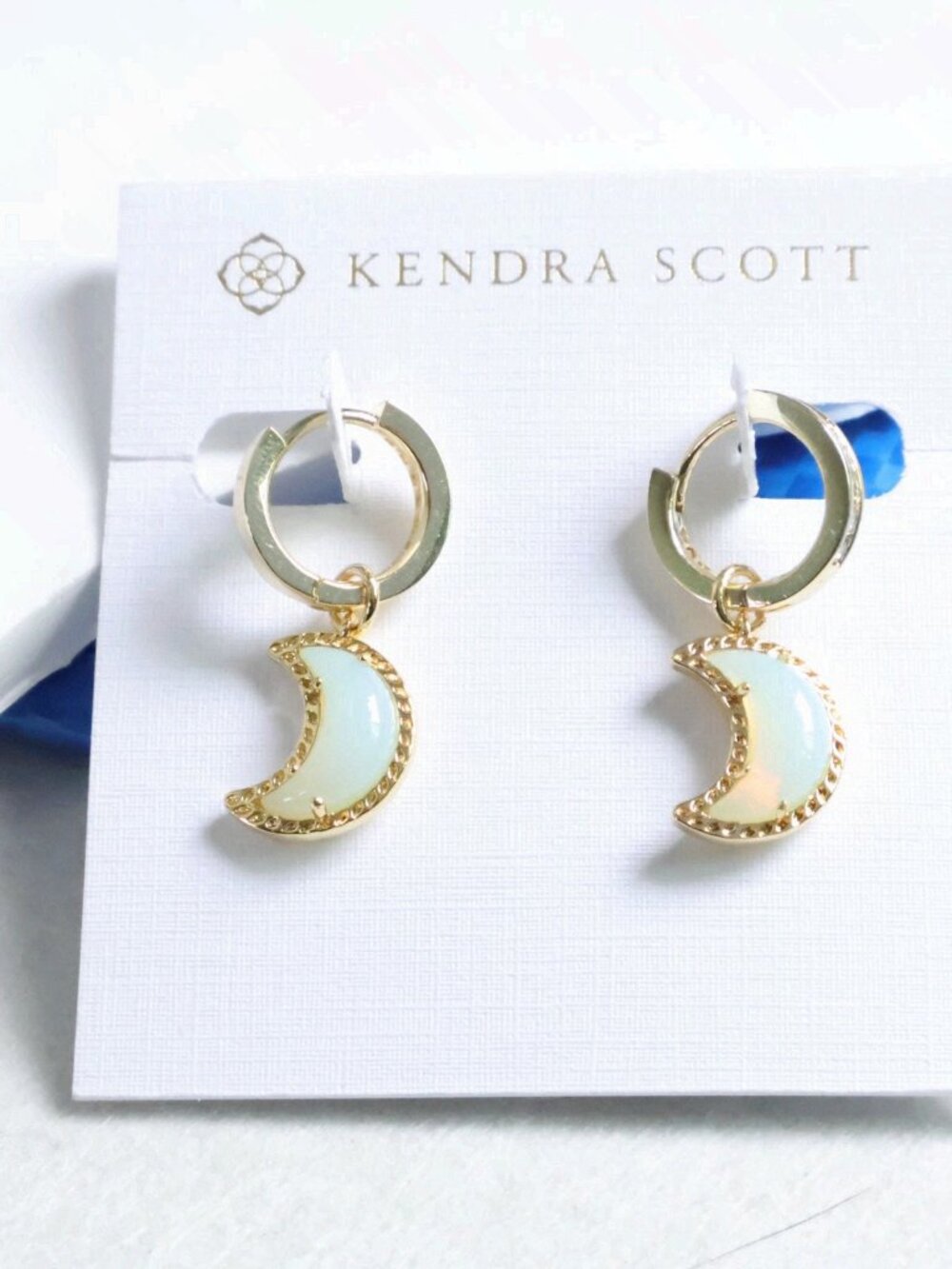 Kendra Scott Moon Gold Convertible Earrings NEW Perfect condition